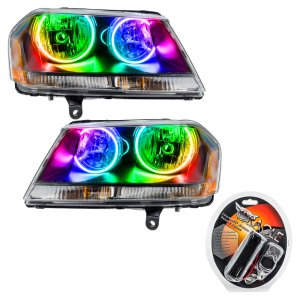 Dodge Avenger Headlight Assemblies - ORACLE Lighting - ColorSHIFT - Black - `08-`14
